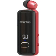 sbodurhome Fineblue F580 Dijital Göstergeli Makaralı Titreşimli Bluetooth Kulaklık Kırmızı