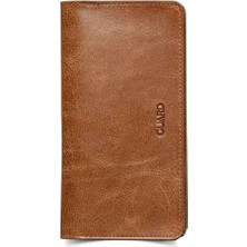 Guard Telefon Girişli Deri Erkek/kadın Portföy Cüzdan - Tiguan Taba