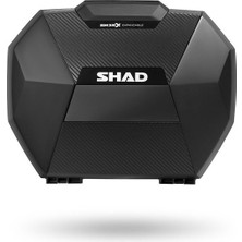 Shad SH38X Carbon Motosiklet Yan Çanta Takım Genişleyebilir Özellikli Motor Yan Heybe Siyah