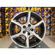VOLKSWAGEN 4 Adet VOLKSWAGEN POLO ORIJINAL 6*15 5*100 ET40 57.1 BLACK MACK JANT YENİLENMİŞ (Takım)