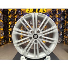 SEAT 4 Adet SEAT ORIJINAL 7*17 5*112 ET49 57.1 SILVER JANT YENİLENMİŞ (Takım)