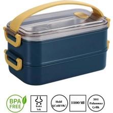 Maison Luré Yemek Kabı Enjoy Eating Lunch Box Iki Katlı Paslanmaz Çelik Kolay Kilitlenir Sefer Tas