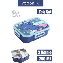 Maison Luré Yemek Kabı Sevimli Dostlar 3 Bölmeli 750ML Paslanmaz Çelik Sefer Tası
