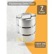 Maison Luré Saklama Kabı 3’lü Sefer Tası 18X9 cm Yemek Taşıma Kabı Paslanmaz Çelik