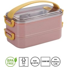 Maison Luré Yemek Kabı Enjoy Eating Lunch Box Iki Katlı Paslanmaz Çelik Kolay Kilitlenir Sefer Tas
