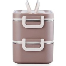 Maison Luré Yemek Kabı Sıcak Şık Kahverengi Sefer Tası, 2000 Ml, Pratik Dayanıklı