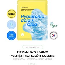 Hyalüronik Asit ve Cica Içeren Kağıt Maske C Solution Hyaluronic Cica Soothing Mask