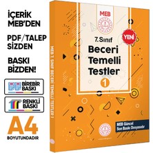 Karakutu Yayınları 7.Sınıf MEB Beceri Temelli Testler 1. Kitap Örnek Soru Bankası (Renkli Baskı) BASKI ÜCRETİ