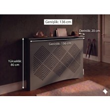 Maison Luré Dresuar Kalorifer Petek Önü Kapatma, Iç Ölçü 136 cm Mobilya, Petek Kaplama,