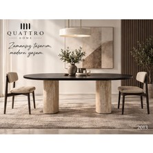 Quattro Home 2013 Doğal Taş Ayaklı Oval Yemek Masası