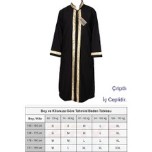 Hediyeleşin Cübbe, Sarı Işlemeli Cübbe, Sırmalı Cübbe, Imam Cübbesi - Siyah