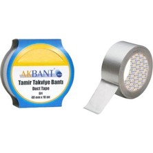 Akbant Tamir Bandı Gri 48MM x 10MT Elle Yırtılabilir Güçlü Yapışkan Özellikli Tüm Yüzeylerde Kullanım