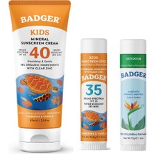 Badger Clear Zinc Çocuk Güneş Seti ve Outdoor Stick