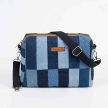 Mavicenza Kadın El Yapımı Denim Patchwork Çapraz Askılı Omuz Çantası Günlük Kot Çanta