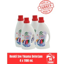Ega Kimya Renkli Sıvı Yıkama Deterjanı 4x 1100 ml