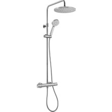 E.c.a. Termostatik 102102489 Teleskobik Kolonlu Duş Seti 102102489 Isı Ayarlı Banyo Bataryası Takımı Krom