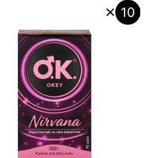 Okey Nirvana Prezervatif 10'lu X10 (100 Adet)