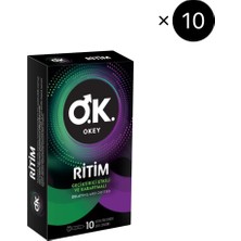Okey Ritim Prezervatif 10'lu X10 (100 Adet)