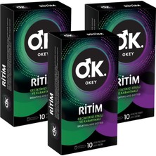 Okey Ritim Prezervatif 10'lu X3