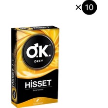 Okey Hisset Prezervatif 10'lu X10 (100 Adet)