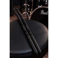Midex GFK-901BK Pro 5A Profesyonel Kırılmaz Baget Fiber Karbon Drumsticks Siyah Renk Davul Bateri Bageti