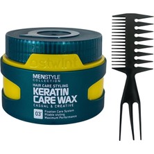 Morco Profesyonel Çatal Şekil Tarak & Menstyle Collection Saç Şekillendirici Wax Wax Keratin Care No:3 Sarı 150ML