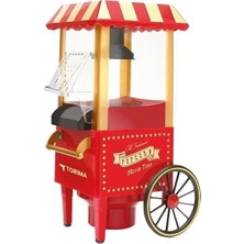 Hobilinka Yağsız Mısır Patlatma Popcorn Makinesi Kırmızı