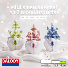 Model Brixx Balody Mini Siren Bahçesi – 3'lü Okyanus Incisi Yapı Bloğu Seti 282 Parça