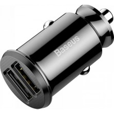 Baseus CCALL-ML01 Mini Dual USB Araç Şarj Başlığı 3.1A Max Hızlı Şarj Siyah Renkli
