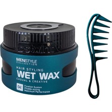Morco Profesyonel Şekil Tarak & Profesyonel Saç Şekillendirici Wet Wax, Doğal ve Güçlü Tutuş, Uzun Süreli Etki, No:04 Wet Wax 150ML