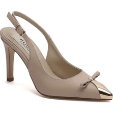 Kuum London K145-25882 Bej Vip Exclus 7 cm Kadın Ayakkabı