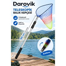 Darovik DG250B Teleskopik Balık Kepçesi 150 cm Katlanır Portatif Güçlü Tor Kepçe
