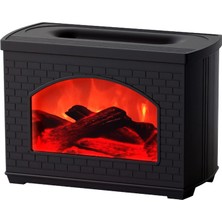 Linarya Auhma Aph-01 Şömine Tasarımlı Hava Nemlendirici 270 ml Aydınlatmalı Dekoratif Buhar Makinesi Beyaz