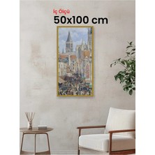 Hars Slim Ince Profil Altın Çerçeve 50 x 100 cm Şeffaf Korumalı Pvc
