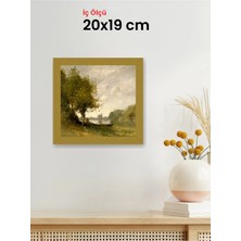 Hars Slim Ince Profil Altın Çerçeve 20 x 19 cm Camlı