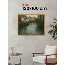 Hars Royal Klasik Desenli Altın Çerçeve 130 x 100 cm Şeffaf Korumalı Pvc