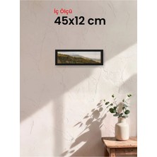 Hars Slim Ince Profil Siyah Çerçeve 45 x 12 cm Camlı
