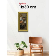 Hars Royal Klasik Desenli Altın Çerçeve 11 x 30 cm Camlı