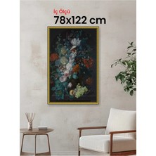 Hars Royal Klasik Desenli Altın Çerçeve 78 x 122 cm Şeffaf Korumalı Pvc