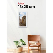 Hars Slim Ince Profil Beyaz Çerçeve 13 x 28 cm Şeffaf Korumalı Pvc