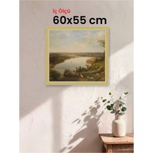Hars Royal Klasik Desenli Çok Renkli Çerçeve 60 x 55 cm Şeffaf Korumalı Pvc