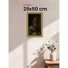 Hars Royal Klasik Desenli Altın Çerçeve 29 x 50 cm Camlı