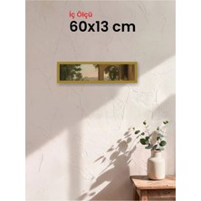 Hars Slim Ince Profil Altın Çerçeve 60 x 13 cm Camlı