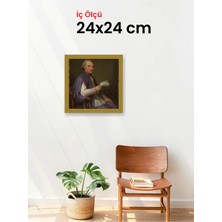 Hars Slim Ince Profil Altın Çerçeve 24 x 24 cm Camlı