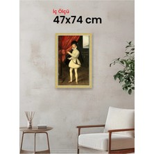 Hars Royal Klasik Desenli Çok Renkli Çerçeve 47 x 74 cm Camlı