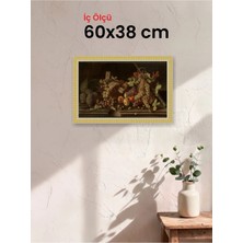 Hars Royal Klasik Desenli Çok Renkli Çerçeve 60 x 38 cm Camlı