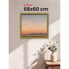 Hars Royal Klasik Desenli Altın Çerçeve 68 x 60 cm Şeffaf Korumalı Pvc