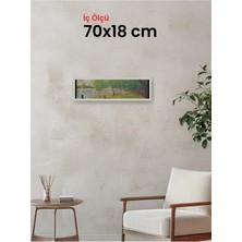 Hars Slim Ince Profil Gümüş Çerçeve 70 x 18 cm Şeffaf Korumalı Pvc