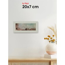 Hars Slim Ince Profil Gümüş Çerçeve 20 x 7 cm Şeffaf Korumalı Pvc