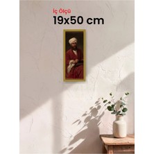 Hars Slim Ince Profil Altın Çerçeve 19 x 50 cm Şeffaf Korumalı Pvc